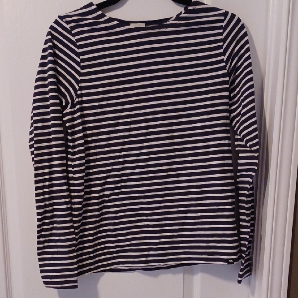 Trespass Navy and White Striped Top